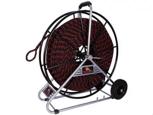 Runpotec PE behúzókötél acél csévélődobbal 10 mm × 120 m 