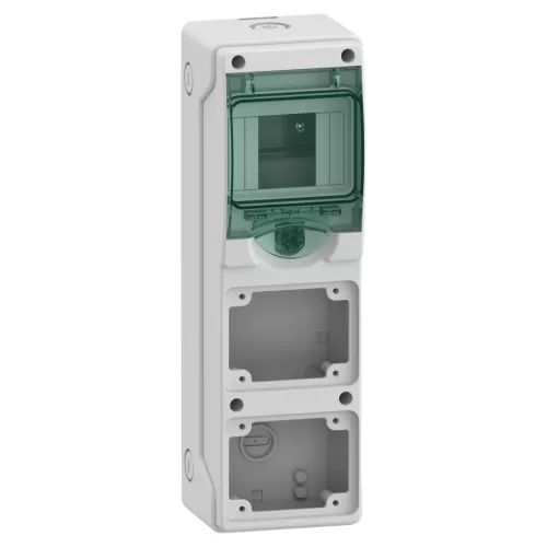 MUREVA (Kaedra) Mini elosztó, átlátszó ajtó, 1x4 modul+2 nyílás