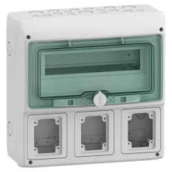   MUREVA (Kaedra) Kiselosztó, átlátszó ajtó, 1x12 modul+3 nyílás