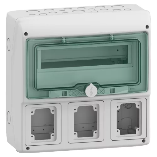 MUREVA (Kaedra) Kiselosztó, átlátszó ajtó, 1x12 modul+3 nyílás