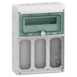   MUREVA (Kaedra) Kiselosztó, átlátszó ajtó, 1x12 modul+3 nyílás