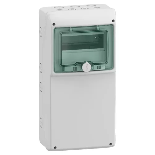 MUREVA (Kaedra) Univerzális kiselosztó, átlátszó ajtó, 1x8 modul