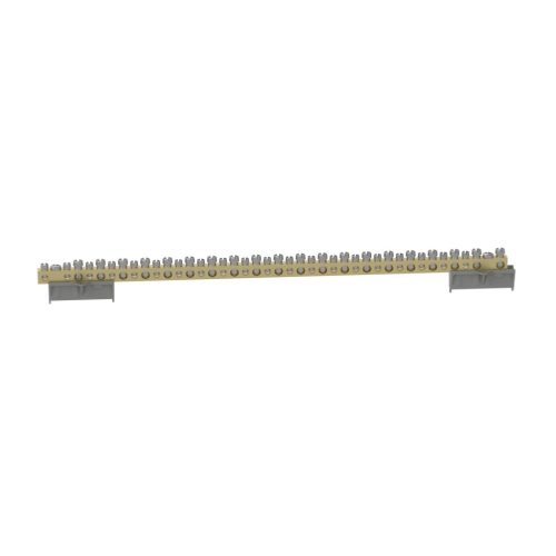 Legrand PractiboxS csavarral rögzíthető csupasz sárgaréz N elosztókapocs, 40 kötési pont, 20x16mm² + 20x10mm²; Icc=6 kA (Legrand 134015)