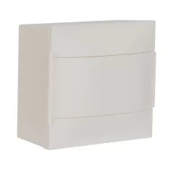   Legrand PractiboxS 1 sor 8 modul, falon kívüli kiselosztó, fehér ajtóval, védőföld és nulla elosztókapoccsal (Legrand 134208)