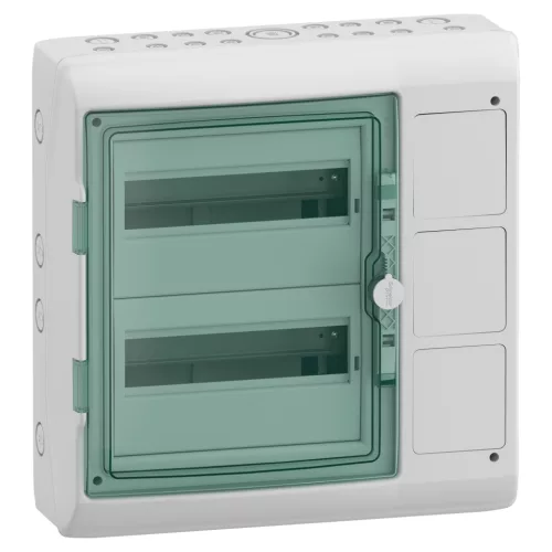MUREVA (Kaedra) Kiselosztó, átlátszó ajtó, 3x12 modul