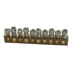   Legrand PractiboxS 10 kötési pont, 5x16mm² + 5x10mm², kiegészítő csupasz sárgaréz PE/N elosztókapocs; Icc=6 kA (Legrand 134807)