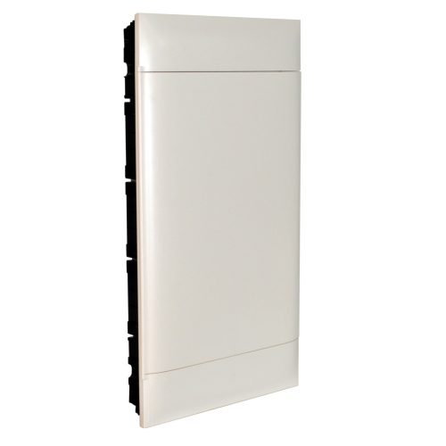 Legrand PractiboxS 3 sor 12 modul, gipszkartonba süllyeszthető kiselosztó(850°C), fehér ajtóval, védőföld és nulla elosztókapoccsal (Legrand 135163)