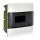 Legrand PractiboxS 1 sor 12 modul, gipszkartonba süllyeszthető kiselosztó(850°C), átlátszó füstszínű ajtóval, védőföld és nulla elosztókapoccsal (Legrand 135171)