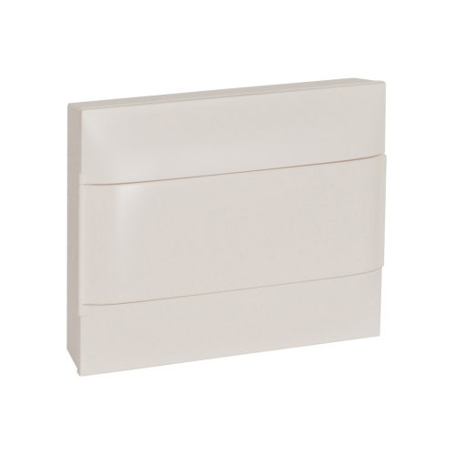Legrand PractiboxS 1 sor 12 modul, falon kívüli kiselosztó(650°C), fehér ajtóval, védőföld és nulla elosztókapoccsal (Legrand 135201)