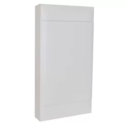   Legrand PractiboxS 4 sor 12 modul, falon kívüli kiselosztó(650°C), fehér ajtóval, védőföld és nulla elosztókapoccsal (Legrand 135204)