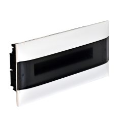   Legrand PractiboxS 1 sor 22 modul, téglafalba süllyeszthető kiselosztó(650°C), átlátszó füstszínű ajtóval, védőföld és nulla elosztókapoccsal (Legrand 137155)
