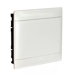   Legrand PractiboxS 2 sor 18 modul, gipszkartonba süllyeszthető kiselosztó(850°C), fehér ajtóval, védőföld és nulla elosztókapoccsal (Legrand 137167)