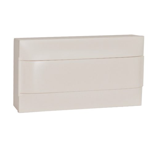 Legrand PractiboxS 1 sor 18 modul, falon kívüli kiselosztó(650°C), fehér ajtóval, védőföld és nulla elosztókapoccsal (Legrand 137206)
