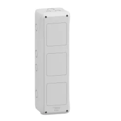   MINI KAEDRA Kiselosztó, átlátszó ajtó, falon kívüli, 1x4 modul, szürke