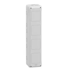   MINI KAEDRA Kiselosztó, átlátszó ajtó, falon kívüli, 1x6 modul, szürke