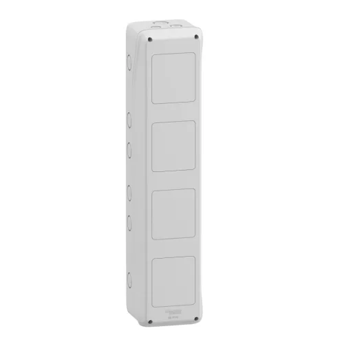 MINI KAEDRA Kiselosztó, átlátszó ajtó, falon kívüli, 1x6 modul, szürke