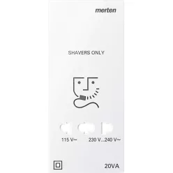 MERTEN Fedlap, borotva aljzathoz, System-M, polárfehér