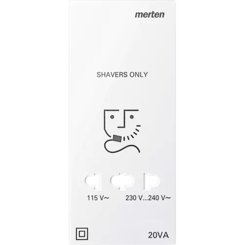 MERTEN Fedlap, borotva aljzathoz, System-M, polárfehér