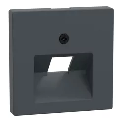   MERTEN Fedlap, 1xRJ45 aljzathoz, döntött, System-M, antracit