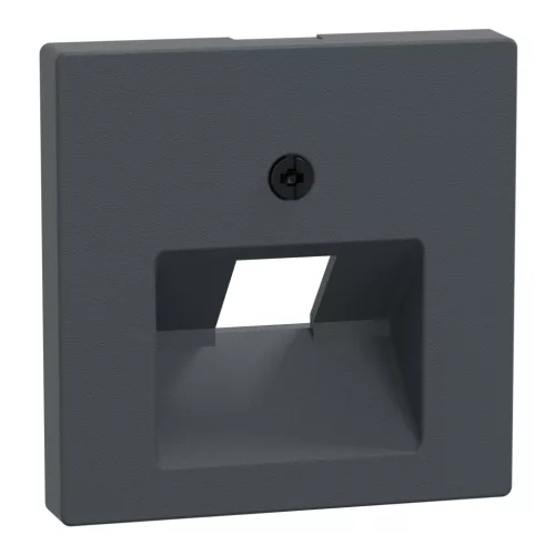 MERTEN Fedlap, 1xRJ45 aljzathoz, döntött, System-M, antracit