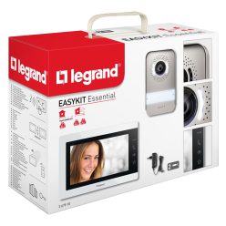   Legrand 2 vezetékes EASYKIT Essential kaputelefon kiegészítő: videó beltéri egység: 7''-os, színes kijelző, adapterrel, fehér (Legrand 363220)