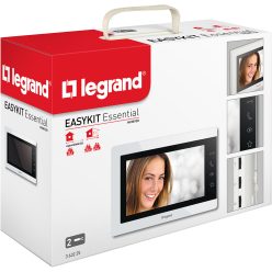   Legrand 2 vezetékes EASYKIT Essential kaputelefon kiegészítő: videó beltéri egység: 7''-os, színes kijelző, tápegység nélkül, fehér (Legrand 363225)