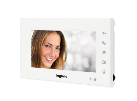 Legrand 2 vezetékes EASYKIT Wi-Fi kaputelefon kiegészítő: videó beltéri egység: 7''-os, színes kijelző, tápegység nélkül, fehér (Legrand 365225)