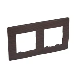   Legrand Niloé kettes keret, sötét fa dekor (Legrand 397092)