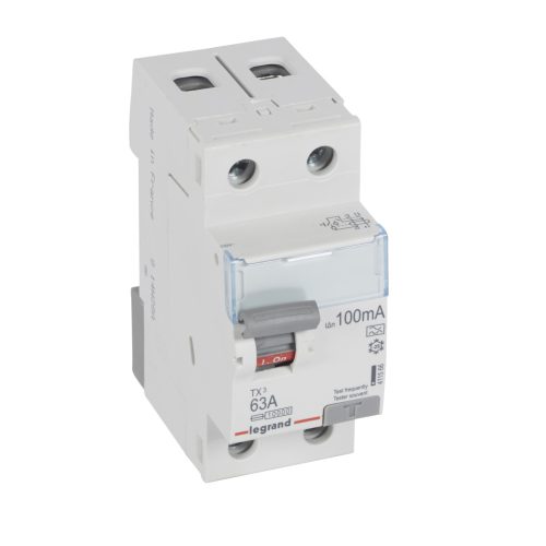 Legrand TX3 áram-védőkapcsoló 2P 63A 100MA A (Legrand 411566)