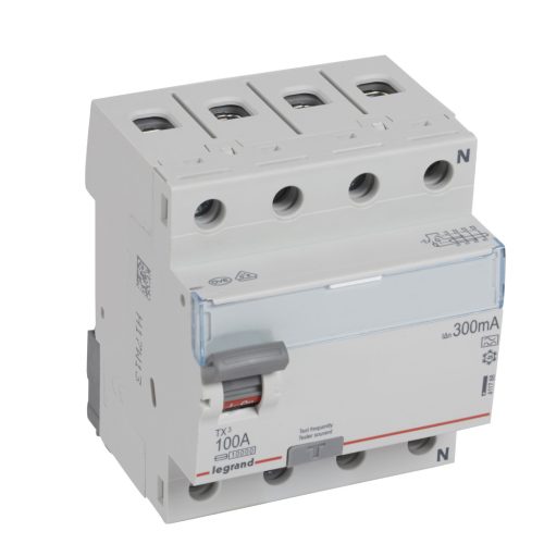 Legrand TX3 áram-védőkapcsoló 4P D 100A 300MA A (Legrand 411788)