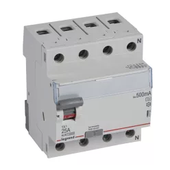   Legrand TX3 áram-védőkapcsoló 4P D 25A 500MA A (Legrand 411794)