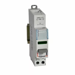   Legrand CX3 moduláris nyomógomb 1Z + zöld LED 12/48V ~/= (Legrand 412918)