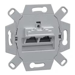MERTEN 2xRJ45, Cat6A, STP aljzat