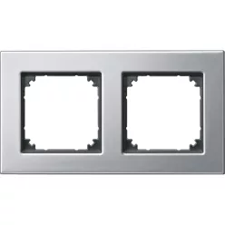 MERTEN M-Plan kettes keret, platina (fém)