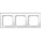 MERTEN M-Plan hármas keret, gyöngyfehér (üveg)