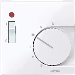   MERTEN Fedlap, kapcsolós termosztátokhoz, System-M, aktívfehér