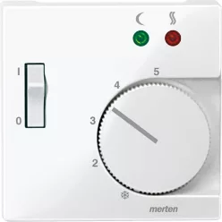 MERTEN Fedlap, padlótermosztáthoz, System-M, polárfehér