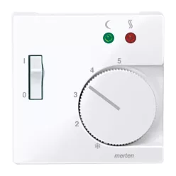 MERTEN Fedlap, padlótermosztáthoz, System-M, aktívfehér