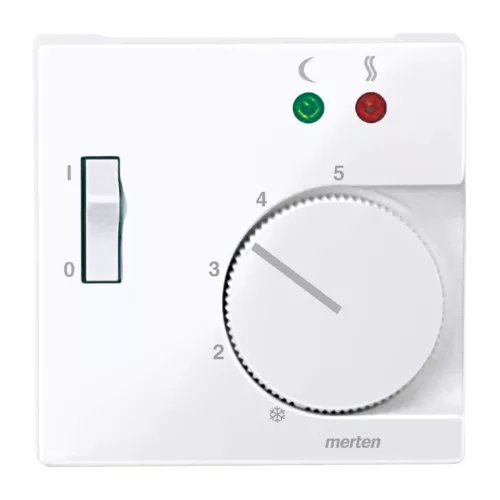MERTEN Fedlap, padlótermosztáthoz, System-M, aktívfehér