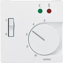 MERTEN Fedlap, padlótermosztáthoz, System-M, mattfehér
