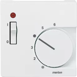   MERTEN Fedlap, kapcsolós termosztátokhoz, System-M, mattfehér