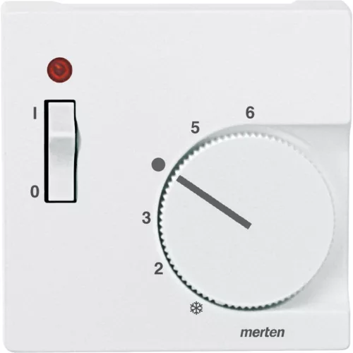 MERTEN Fedlap, kapcsolós termosztátokhoz, System-M, mattfehér