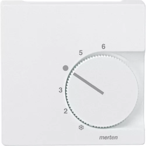 MERTEN Fedlap, váltóérintkezős termosztáthoz, System-M, mattfehér