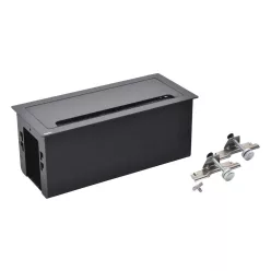   Legrand Incara Top access - bútorba süllyeszthető, 12 modul (385 mm széles), üres, fekete (Legrand 654875)