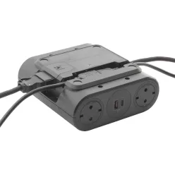   Legrand Incara Link on bővíthető (kat. Szám: 654889-cel) elosztóállomás, 4x2P+F + 2xUSB A+C + HDMI és 2,5m kábellel, fekete (Legrand 654887)