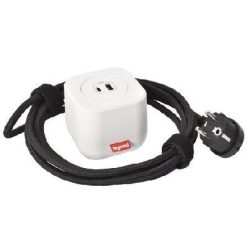   Legrand Incara Electr on USB A+C aljzat + burkolat, 2,5m kábellel, fehér (Legrand 654922)