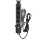 Legrand Incara Tower 60 - bútorba süllyeszthető, 4x2P+F + 2xRJ45 Cat.6 FTP aljzat, 2m kábellel (Legrand 654977)