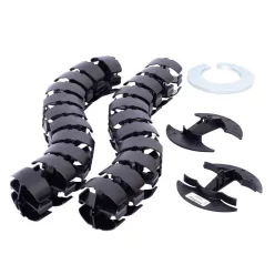   Legrand Incara kábelvezető hernyó, 2 rekeszes, 1,2m, fekete (Legrand 654993)