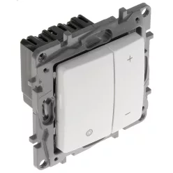   Legrand Niloé nyomógombos fényerőszabályzó 125W, 2 vezetékes, fehér (Legrand 665114A)