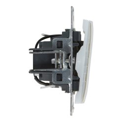   Legrand Suno egypólusú nyomó jelzőfénnyel, címketartóval, fehér (Legrand 721110)